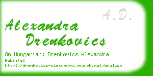 alexandra drenkovics business card